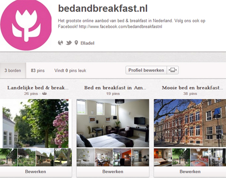 Bedandbreakfast.nl op Pinterest