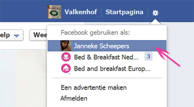 Facebook pagina voor je bed & breakfast